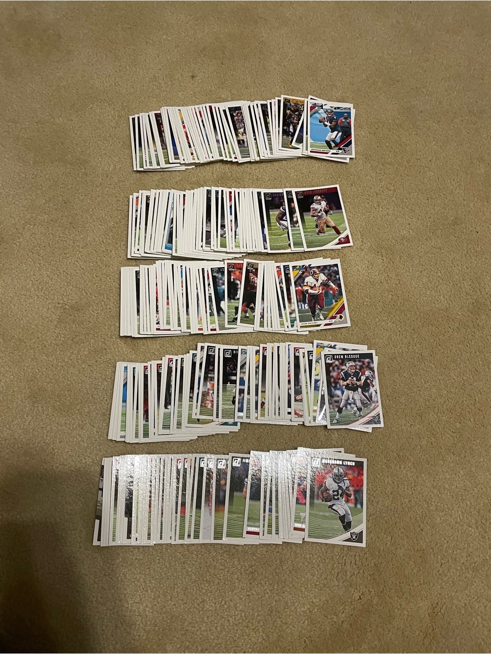 250 ct Large Lot of Football Trading Cards - Multi-Color NFL